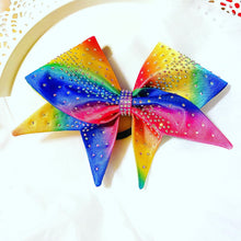 Load image into Gallery viewer, RAINBOW Sewn MOXIE Cheer Bow