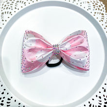 Load image into Gallery viewer, LIGHT PINK Polka Dot Jumbo MUSE Tailless Cheer Bow