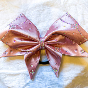 DUSTY ROSE Sewn MOXIE Cheer Bow