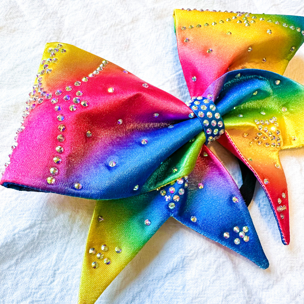 RAINBOW Sewn MOXIE Cheer Bow