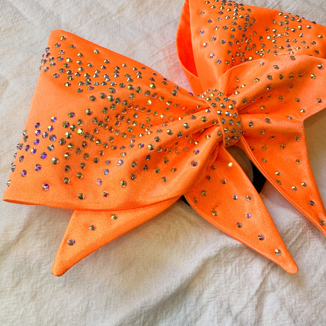 NEON ORANGE Sewn MOXIE Cheer Bow