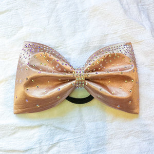 ROSE GOLD Jumbo MUSE Tailless Cheer Bow