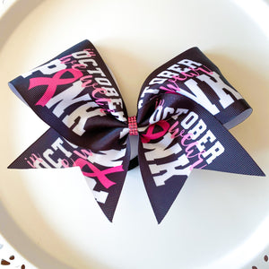 Breast Cancer Awareness Ribbon MOXIE Cheer Bows