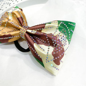 GREEN CAMO Jumbo MUSE Tailless Cheer Bow