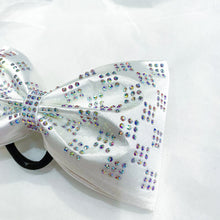 Load image into Gallery viewer, WHITE Jumbo MUSE Tailless Cheer Bow