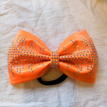 Load image into Gallery viewer, NEON ORANGE Jumbo MUSE Tailless Cheer Bow