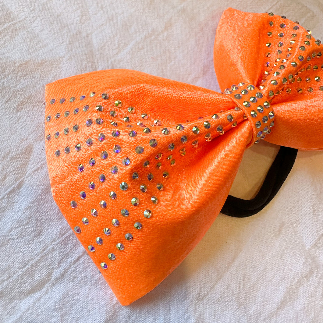 NEON ORANGE Jumbo MUSE Tailless Cheer Bow