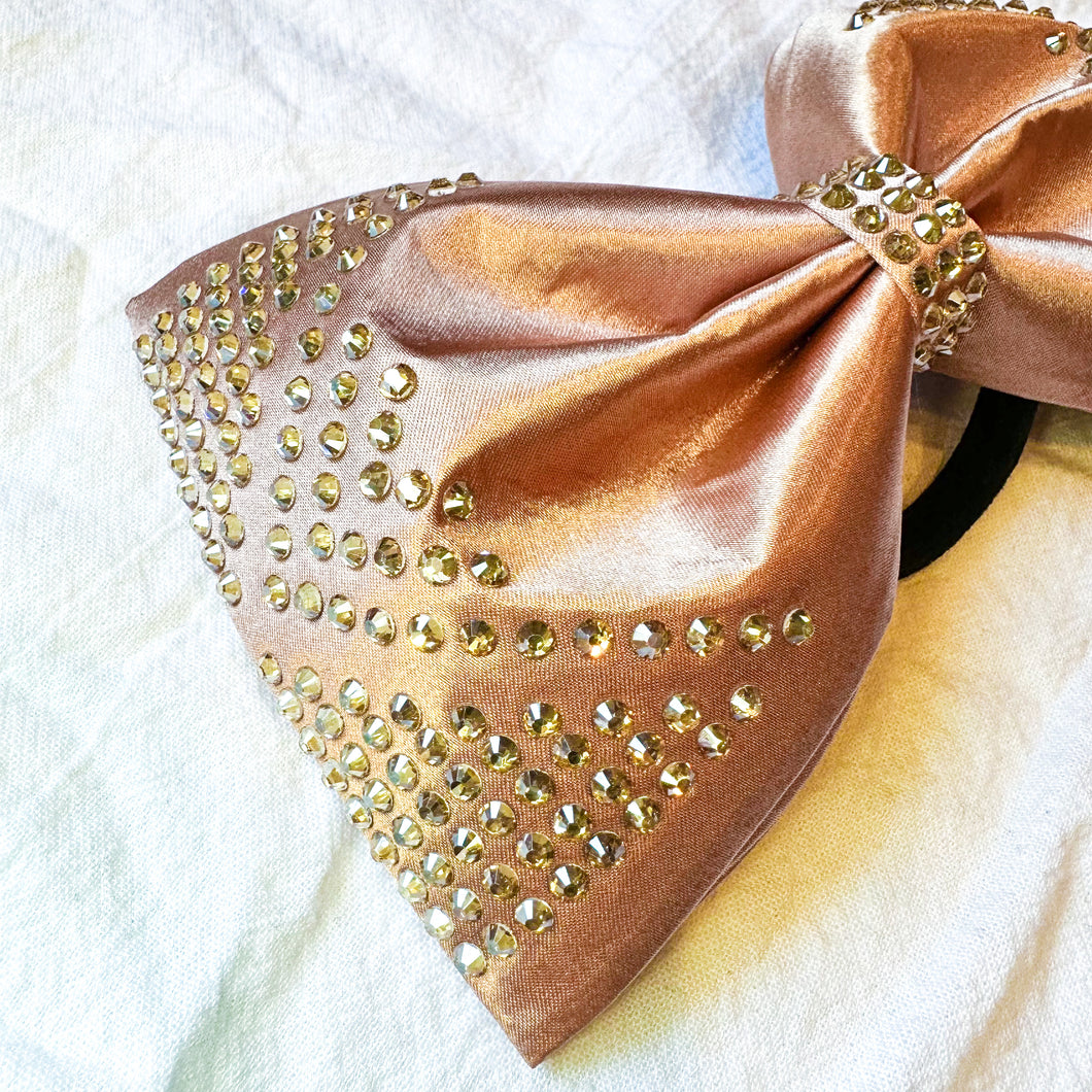 ROSE GOLD Jumbo MUSE Tailless Cheer Bow