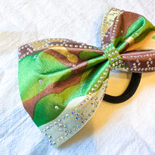 Load image into Gallery viewer, GREEN CAMO Jumbo MUSE Tailless Cheer Bow