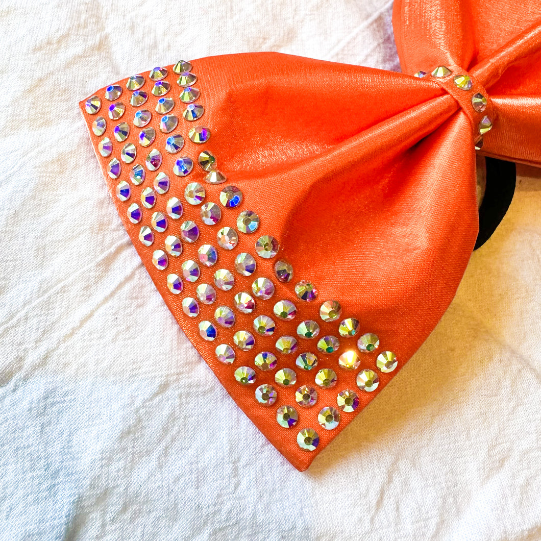 SHIMMER ORANGE Jumbo MUSE Tailless Cheer Bow