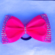 Load image into Gallery viewer, NEON PINK Jumbo MUSE Tailless Cheer Bow