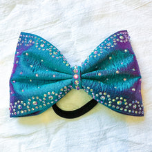 Load image into Gallery viewer, TEAL/PURPLE Shift Jumbo MUSE Tailless Cheer Bow