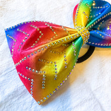 Load image into Gallery viewer, RAINBOW Jumbo MUSE Tailless Cheer Bow