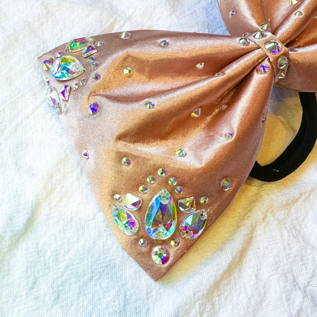 ROSE GOLD Jumbo MUSE Tailless Cheer Bow