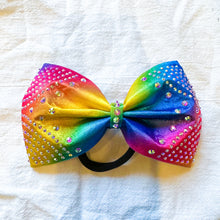 Load image into Gallery viewer, RAINBOW Jumbo MUSE Tailless Cheer Bow