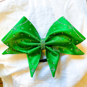 GREEN Sewn MOXIE Cheer Bow