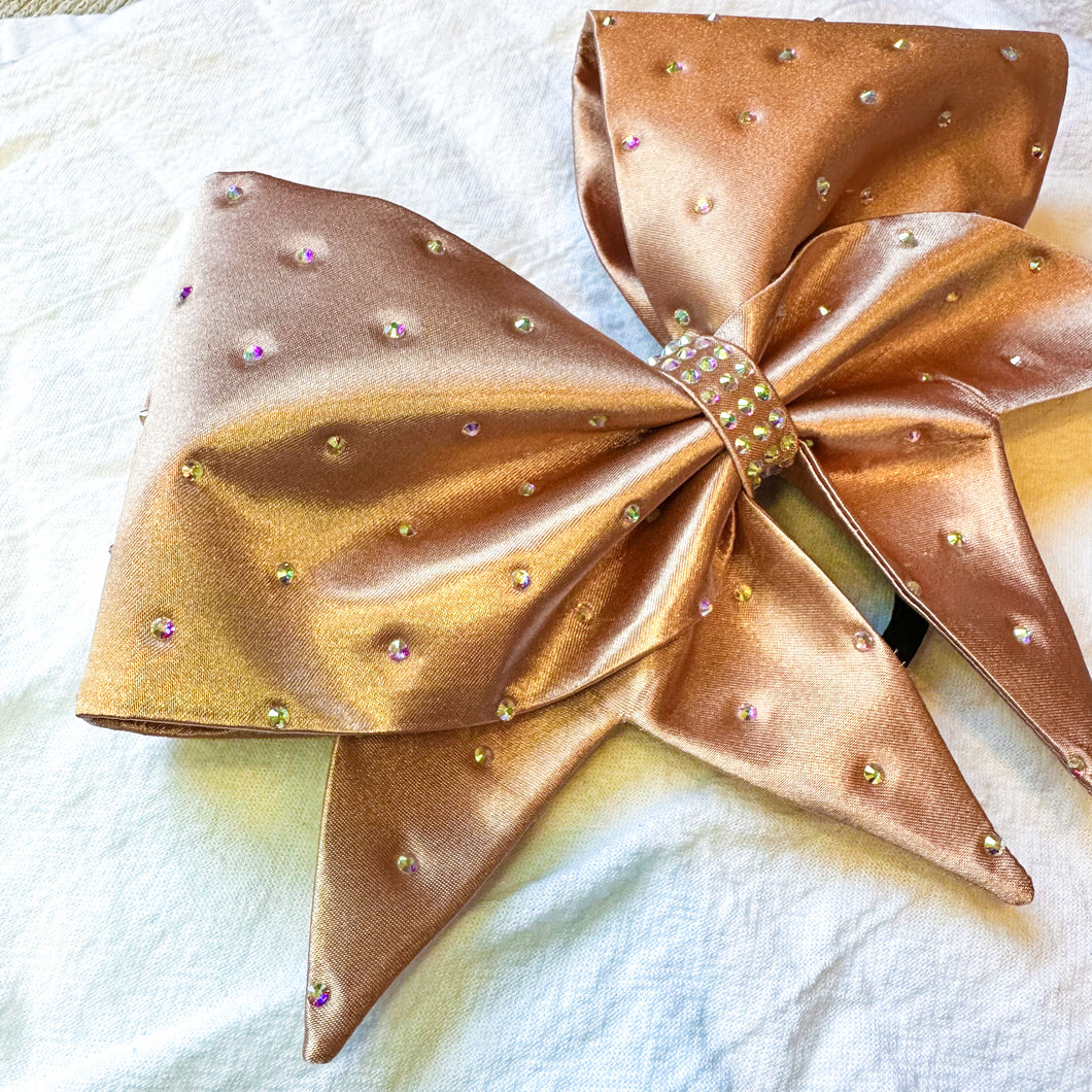 ROSE GOLD Sewn MOXIE Cheer Bow