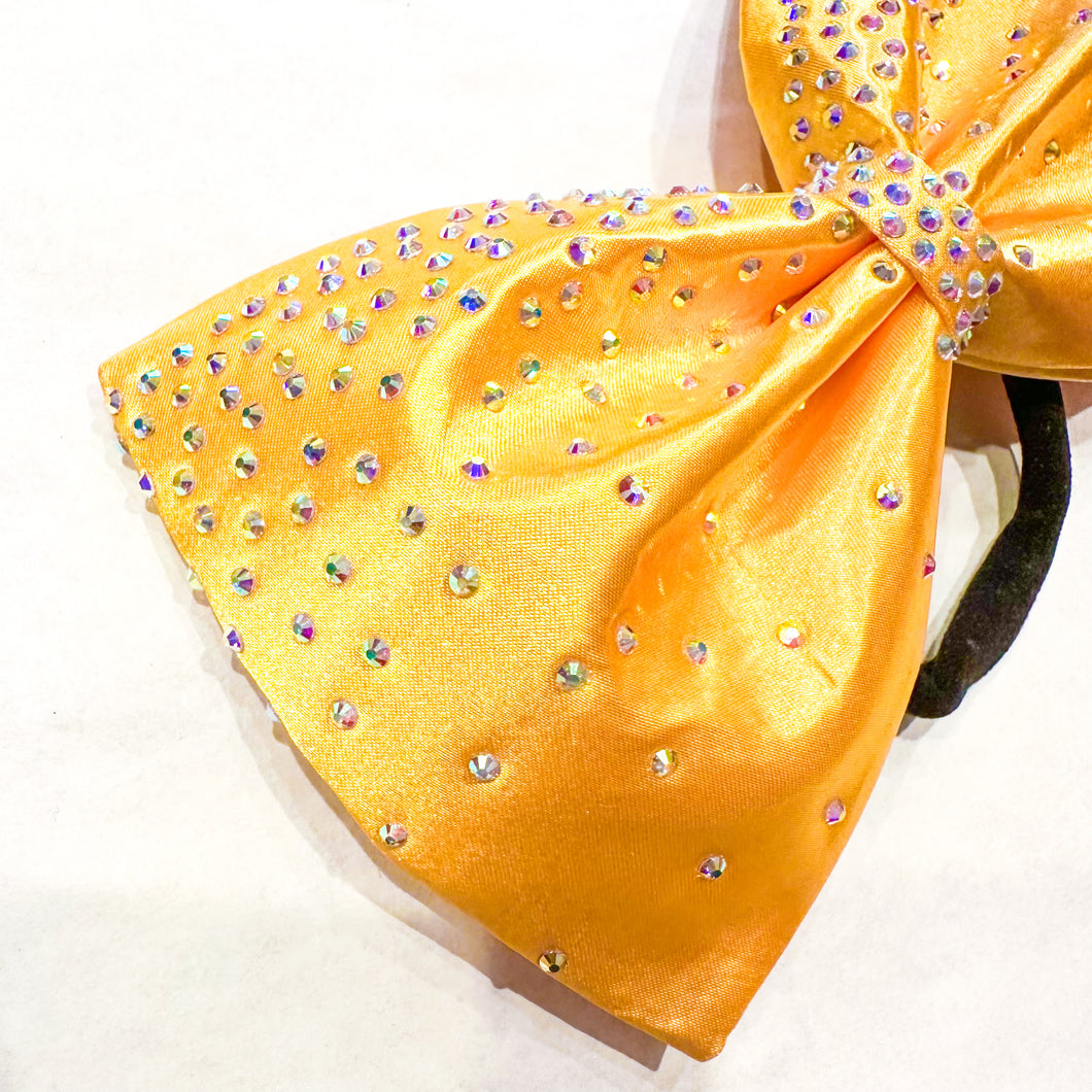 GOLDEN YELLOW Jumbo MUSE Tailless Cheer Bow