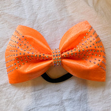 Load image into Gallery viewer, NEON ORANGE Jumbo MUSE Tailless Cheer Bow