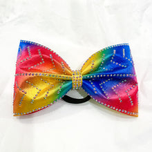 Load image into Gallery viewer, RAINBOW Jumbo MUSE Tailless Cheer Bow