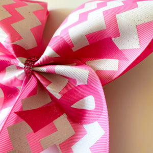 Breast Cancer Awareness Ribbon MOXIE Cheer Bows