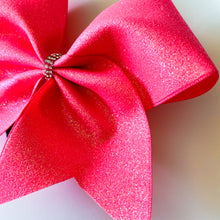 Load image into Gallery viewer, PINK Glitter Ribbon MOXIE Cheer Bow