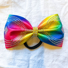 Load image into Gallery viewer, RAINBOW Jumbo MUSE Tailless Cheer Bow