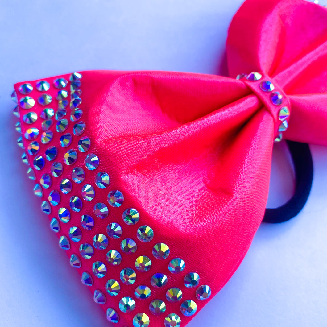 NEON PINK Jumbo MUSE Tailless Cheer Bow