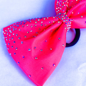 NEON PINK Jumbo MUSE Tailless Cheer Bow