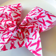 Load image into Gallery viewer, Breast Cancer Awareness Ribbon MOXIE Cheer Bows