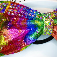 Load image into Gallery viewer, RAINBOW Velvet MUSE Tailless Cheer Bow