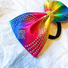 Load image into Gallery viewer, RAINBOW Jumbo MUSE Tailless Cheer Bow