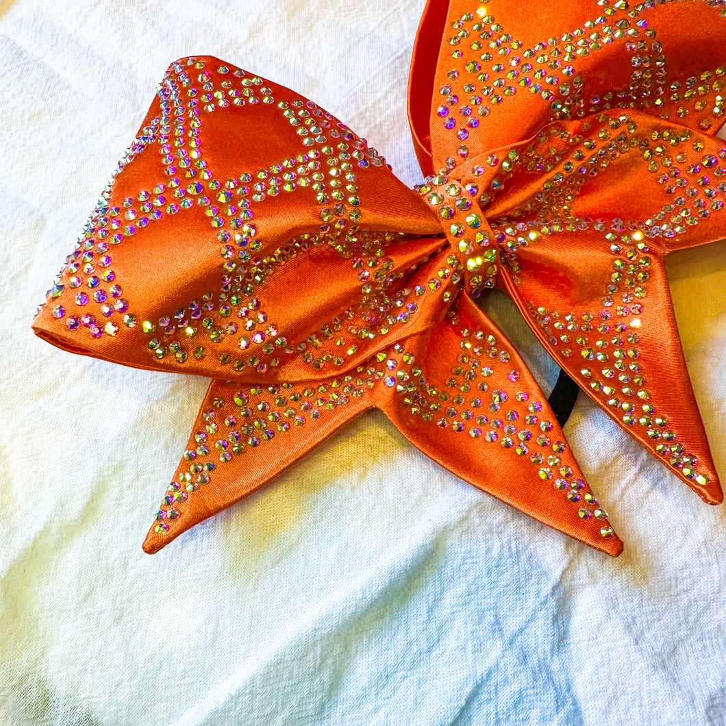 ORANGE Sewn MOXIE Cheer Bow