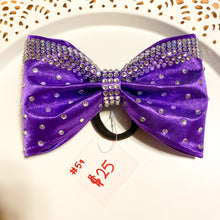 Load image into Gallery viewer, PURPLE Jumbo MUSE Tailless Cheer Bow