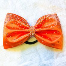 Load image into Gallery viewer, ORANGE Jumbo MUSE Tailless Cheer Bow