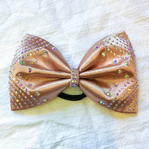 ROSE GOLD Jumbo MUSE Tailless Cheer Bow