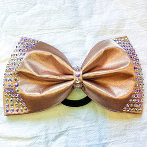 ROSE GOLD Jumbo MUSE Tailless Cheer Bow