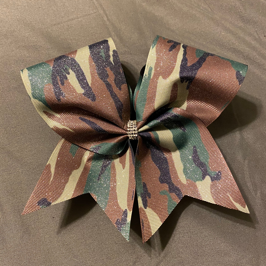 Glitter Camo MOXIE Cheer Bow