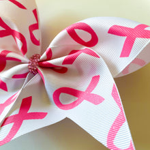 Load image into Gallery viewer, Breast Cancer Awareness Ribbon MOXIE Cheer Bows