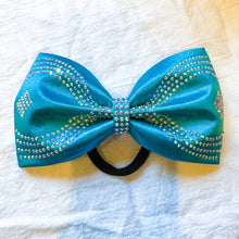 Load image into Gallery viewer, TURQUOISE Jumbo MUSE Tailless Cheer Bow