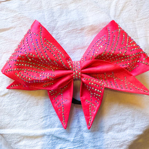 NEON PINK Sewn MOXIE Cheer Bow