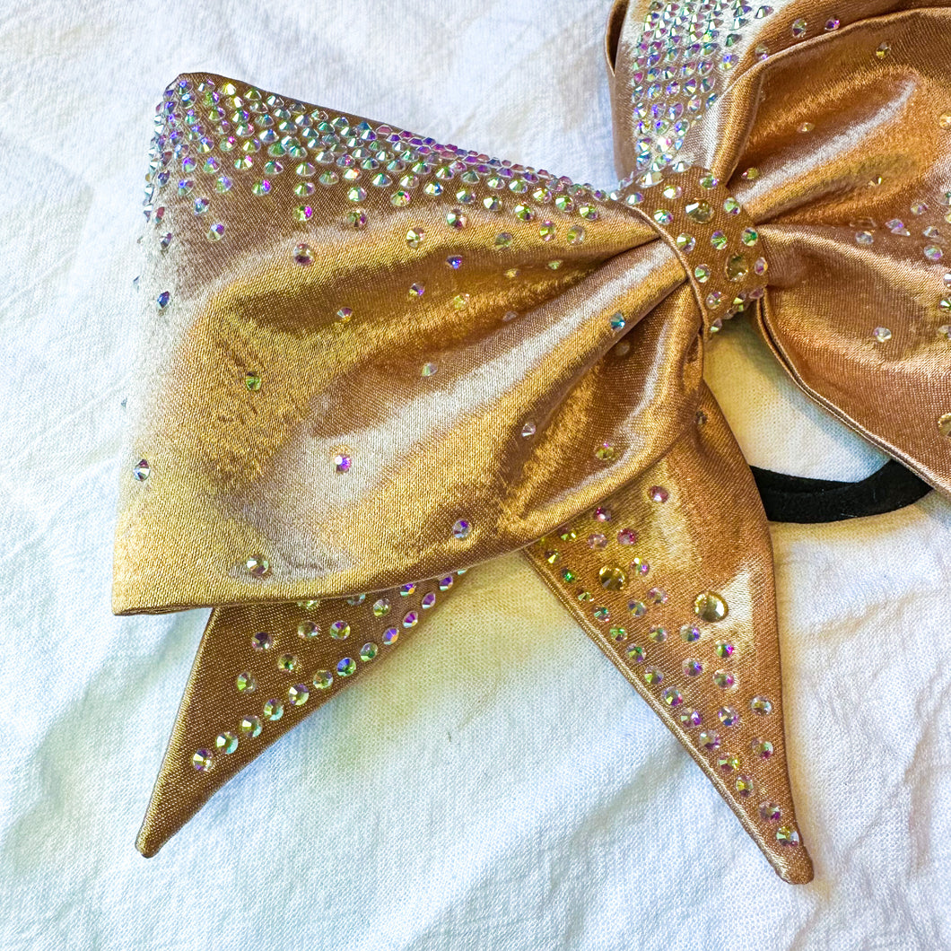 ROSE GOLD Sewn MOXIE Cheer Bow