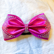 Load image into Gallery viewer, MAGENTA Jumbo MUSE Tailless Cheer Bow