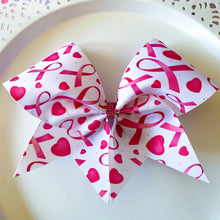 Load image into Gallery viewer, Breast Cancer Awareness Ribbon MOXIE Cheer Bows