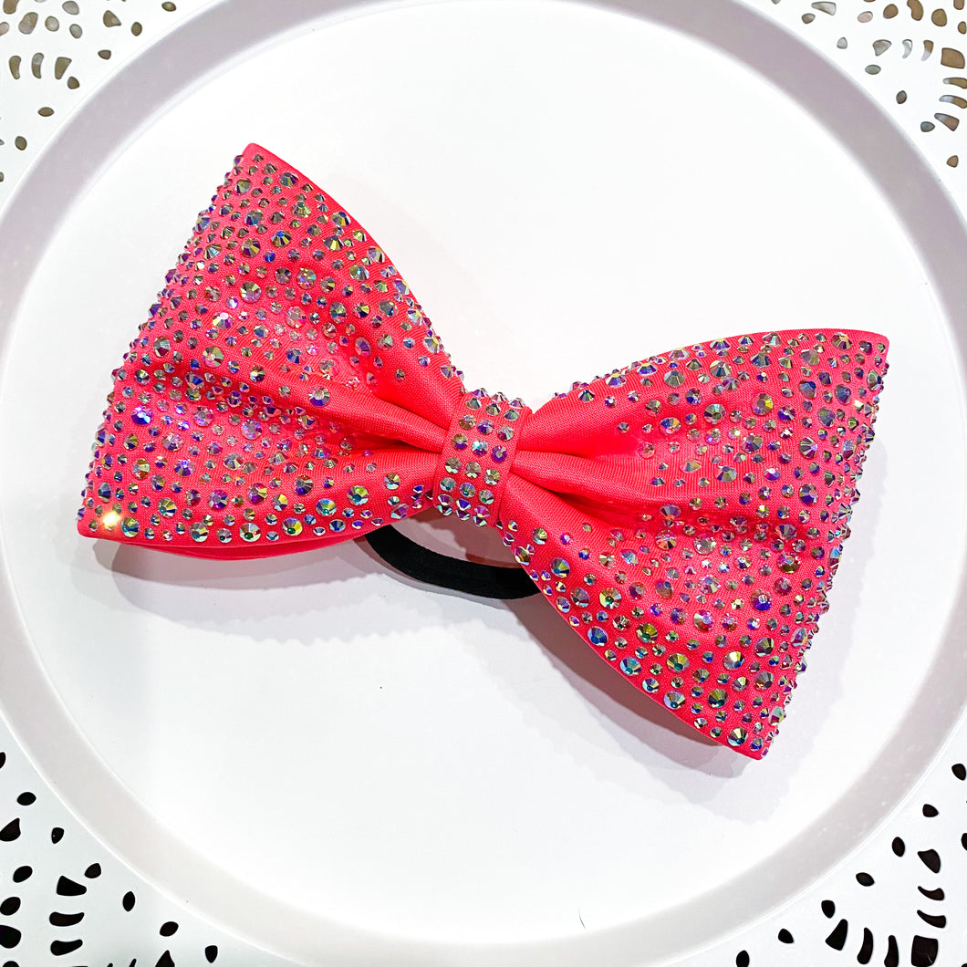 Neon PINK Jumbo MUSE Tailless Cheer Bow