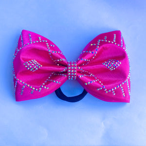 HOT PINK Jumbo MUSE Tailless Cheer Bow