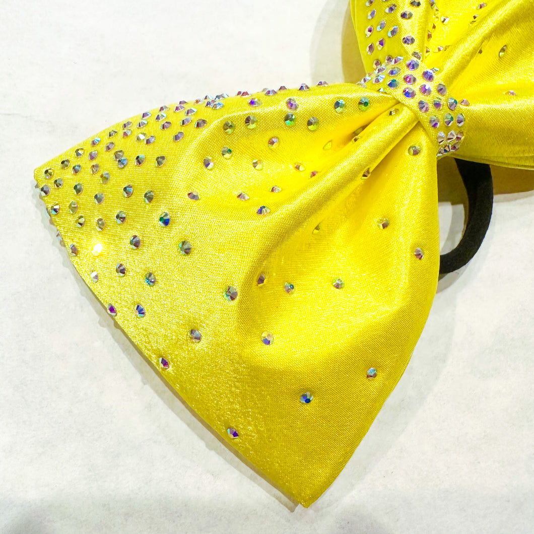 BRIGHT YELLOW Jumbo MUSE Tailless Cheer Bow