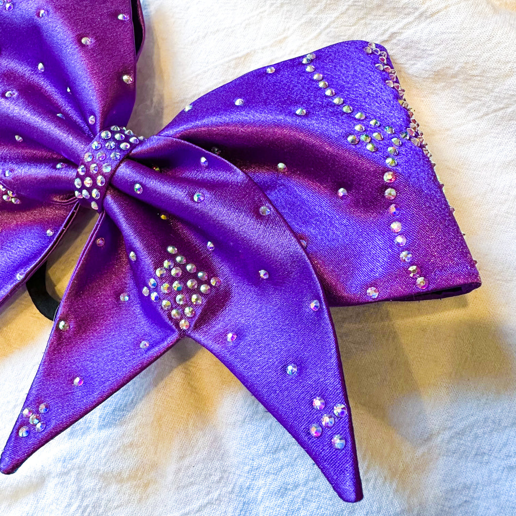 PURPLE Sewn MOXIE Cheer Bow