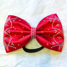 Load image into Gallery viewer, RED Jumbo MUSE Tailless Cheer Bow