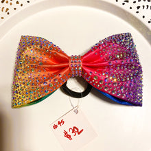 Load image into Gallery viewer, RAINBOW Jumbo MUSE Tailless Cheer Bow